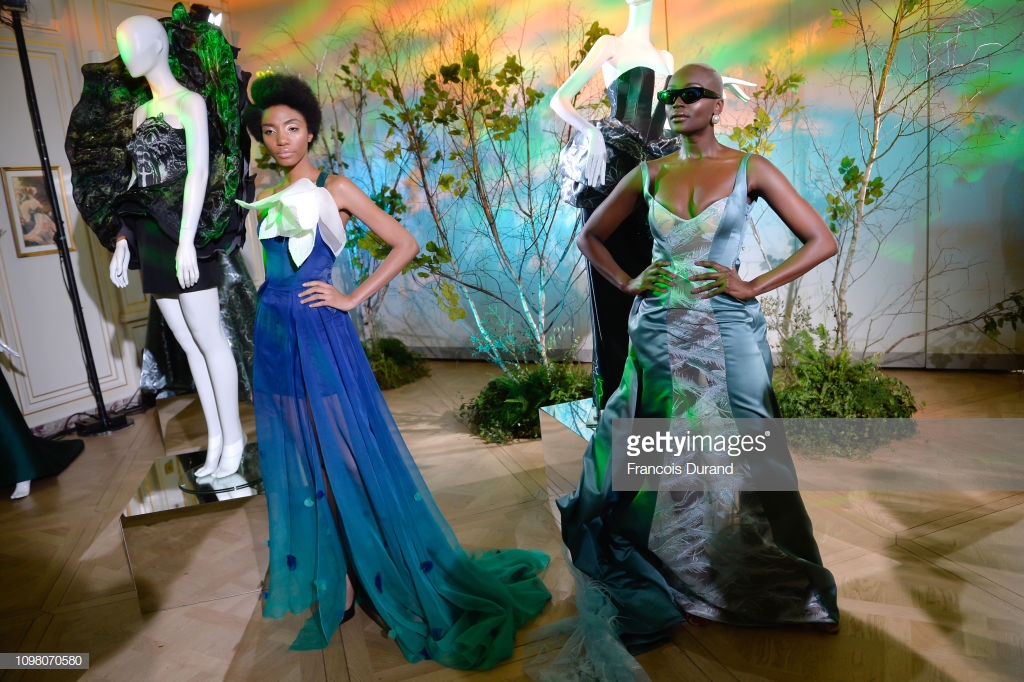PARIS, FRANCE - JANUARY 22: Miss Tanzania Miriam Odemba attends Gyunel presentation at the Ritz Hotel on January 22, 2019 in Paris, France. (Photo by Francois Durand/Getty Images For Gyunel)