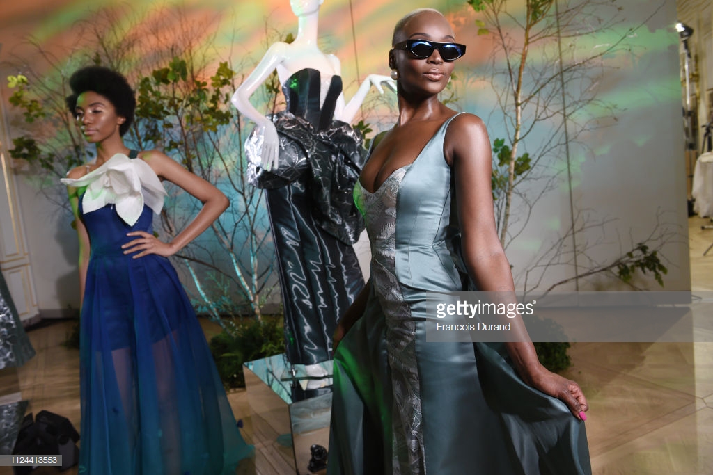 PARIS, FRANCE - JANUARY 22: Miriam Odemba attends Gyunel presentation at the Hotel Ritz on January 22, 2019 in Paris, France. (Photo by Francois Durand/Getty Images For Gyunel)